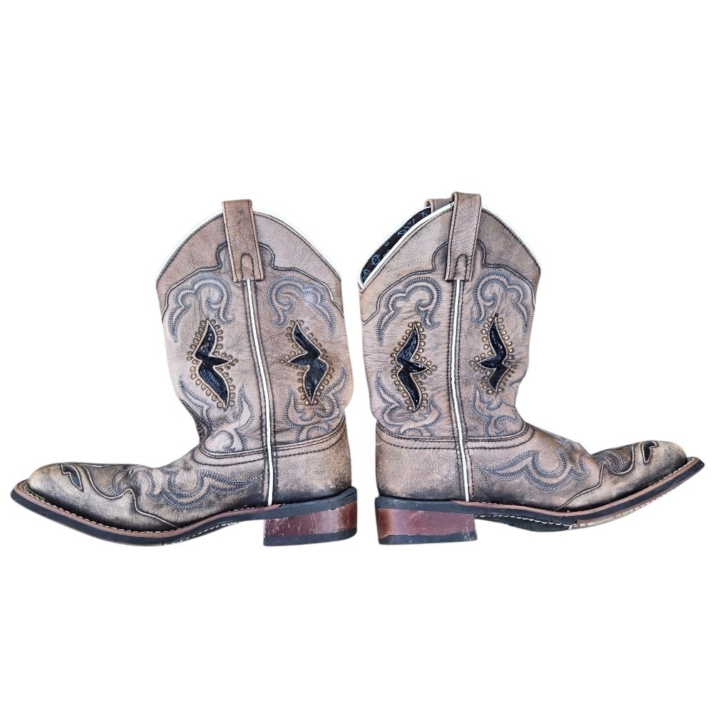 LAREDO Spellbound Leather Cowboy Womens boots Sz 8M. Flaws